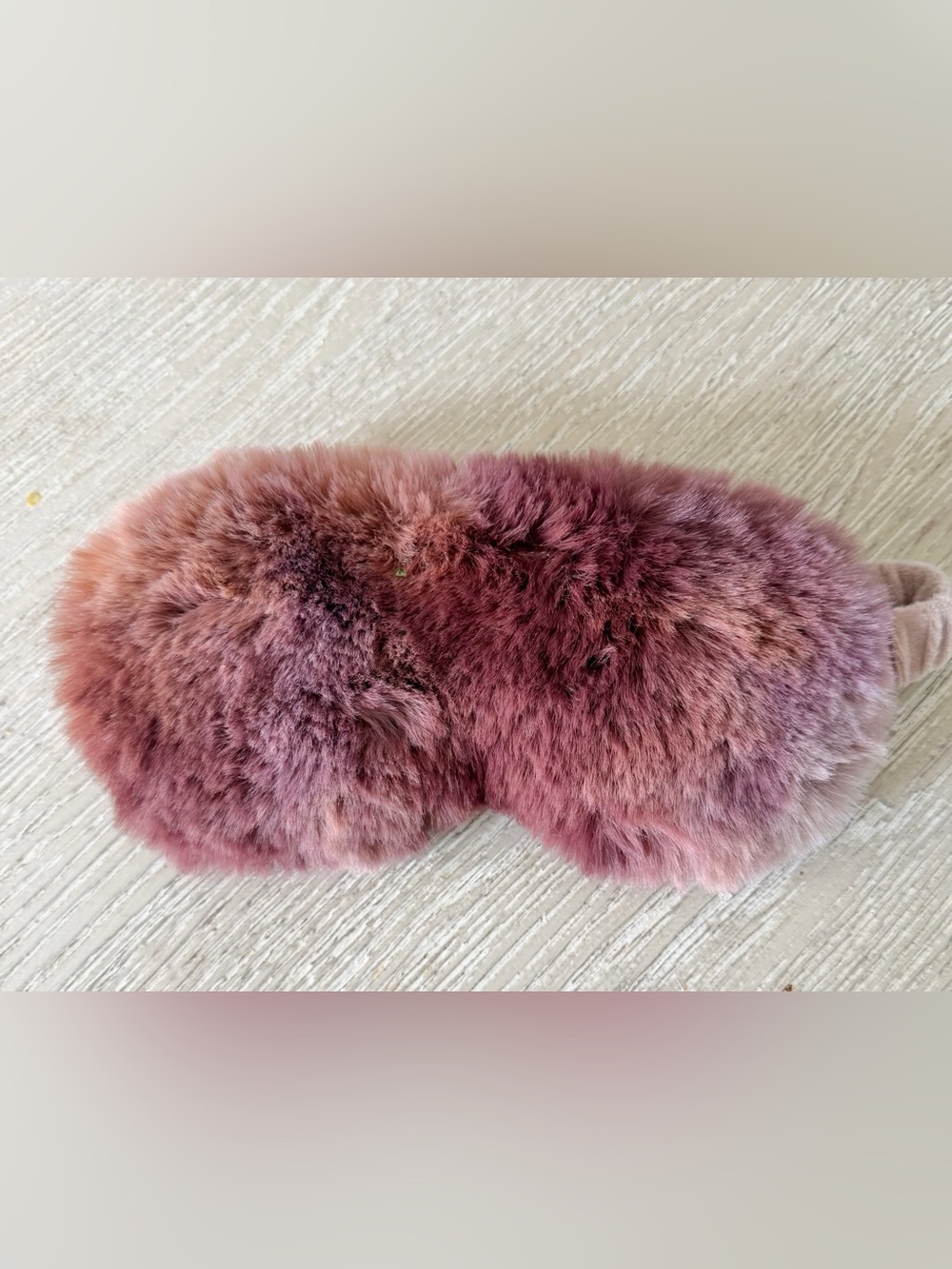 Anthropologie Luxe Dyed Faux Fur Weighted Eye Mask, NEW - Picture 4 of 7